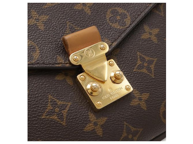 Borsa Louis Vuitton Monogram Pochette Metis MM Marrone - vista 5