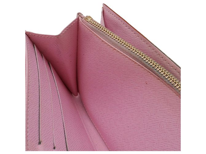 Louis Vuitton Monogram Bi-fold Long Wallet Pink Weiß - Ansicht 7