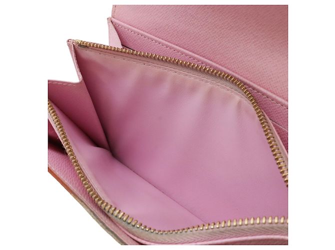 Louis Vuitton Monogram Bi-fold Long Wallet Pink Weiß - Ansicht 8