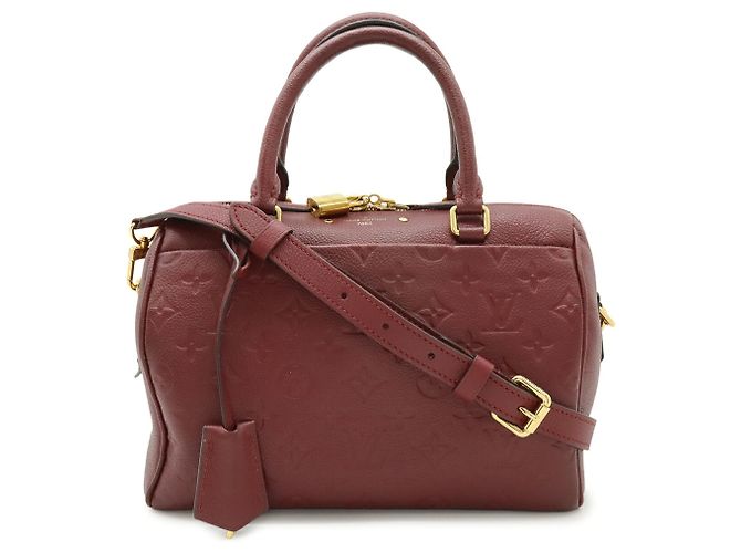 Borsa Louis Vuitton Monogram Empreinte Speedy Bandoulière 25 NM Bordò - vista 2