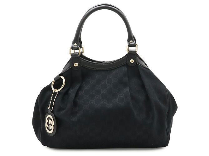 Borsa Tote GUCCI Sukey GG Canvas Nero - vista 2