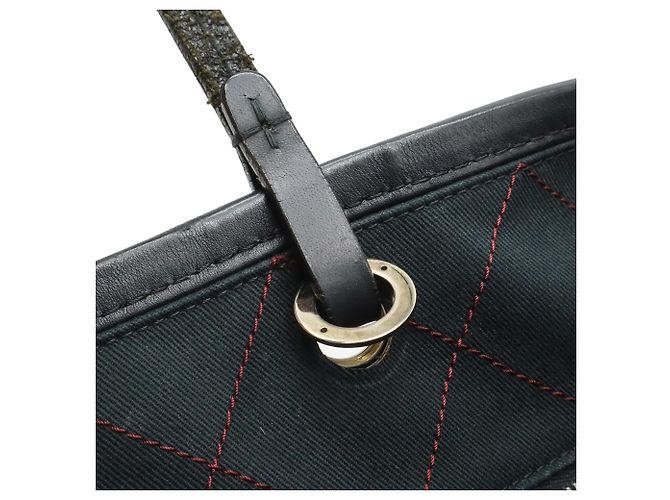 Borsa Tote Chanel On the Road Wild Stitch Nero Bordò - vista 7