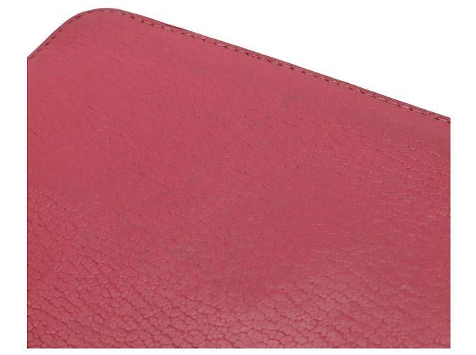 Hermès HERMES Azap Long All-Leather Round Wallet in Fuchsia Fuschia - vista 5