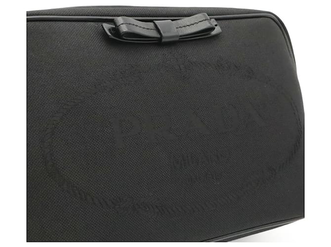 Borsa a tracolla in jacquard Prada Nero - vista 10