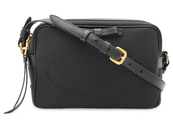 Borsa a tracolla in jacquard Prada Nero - vista 2