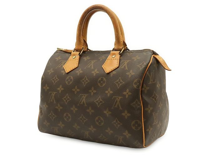 Borsa Louis Vuitton Monogram Speedy 25 Marrone - vista 3