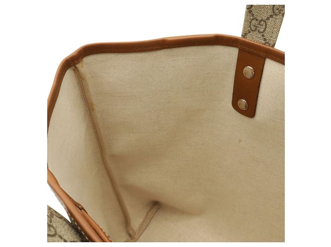 Borsa Tote Gucci GG Supreme Plus Sherry Line Marrone Beige - vista 8