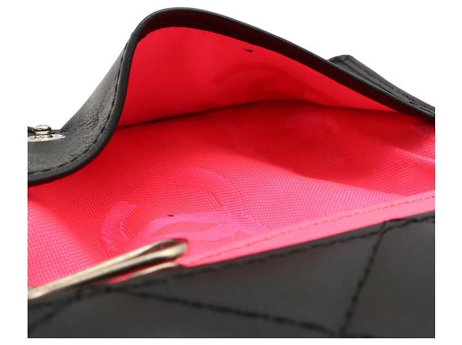 Chanel Cambon Line Schlüsselcase Schwarz Pink - Ansicht 10