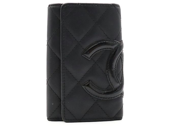 Chanel Cambon Line Schlüsselcase Schwarz Pink - Ansicht 2