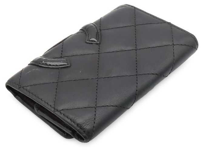 Chanel Cambon Line Schlüsselcase Schwarz Pink - Ansicht 3