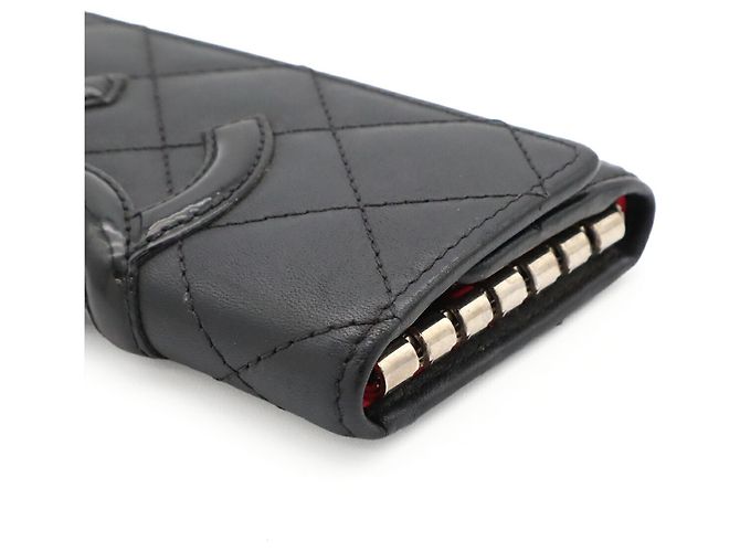 Chanel Cambon Line Schlüsselcase Schwarz Pink - Ansicht 4