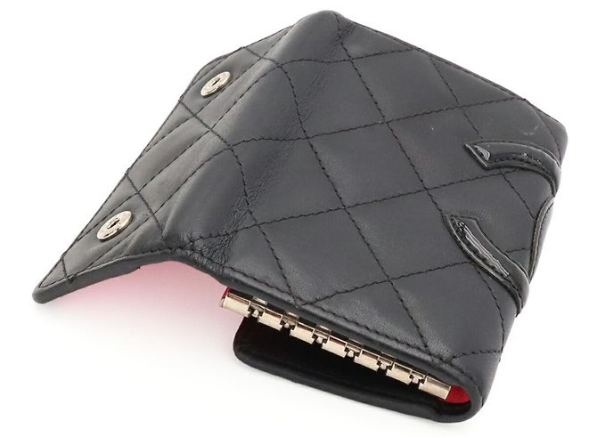 Chanel Cambon Line Schlüsselcase Schwarz Pink - Ansicht 5