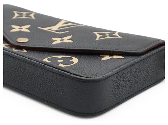 Louis Vuitton Monogram Empreinte Pochette Felicie Nero Beige - vista 4