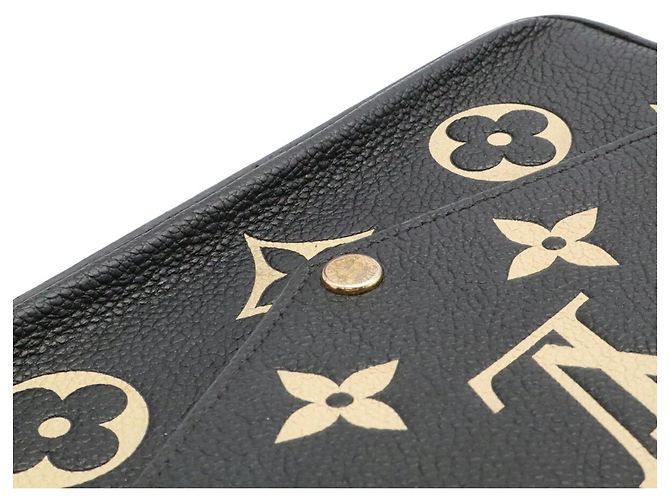 Louis Vuitton Monogram Empreinte Pochette Felicie Nero Beige - vista 5