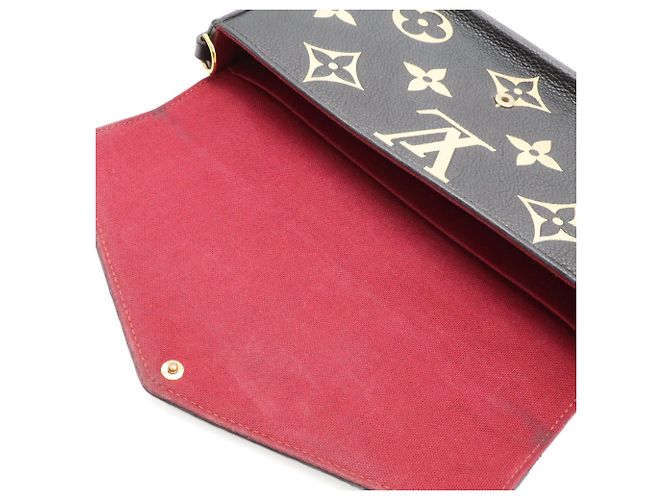 Louis Vuitton Monogram Empreinte Pochette Felicie Nero Beige - vista 7