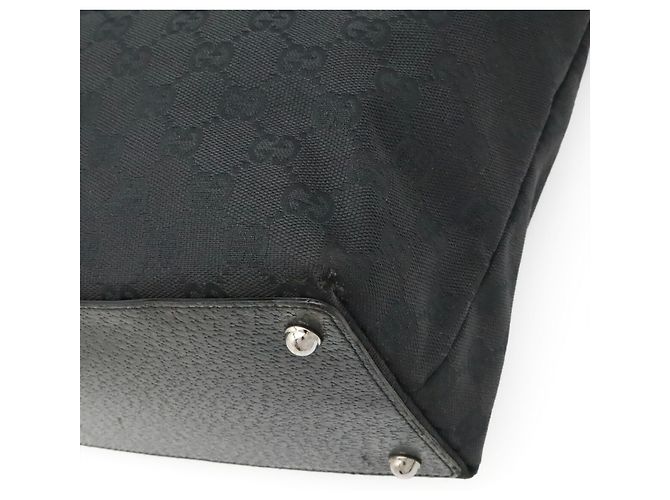 Borsa Tote Gucci GG Canvas Nero - vista 4