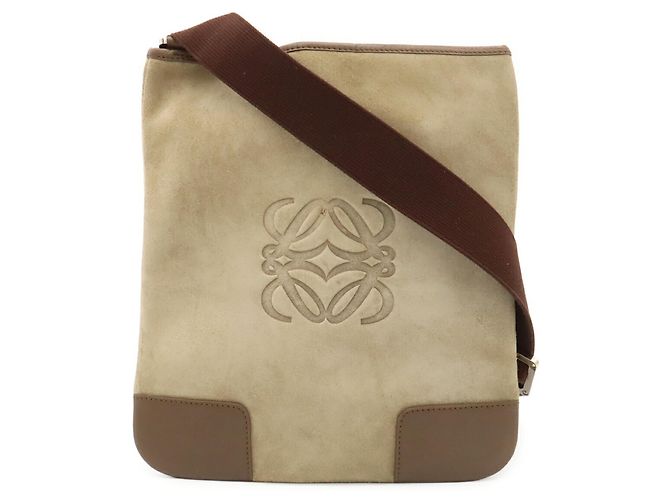 Borsa a Spalla Loewe Anagram Marrone Beige - vista 2