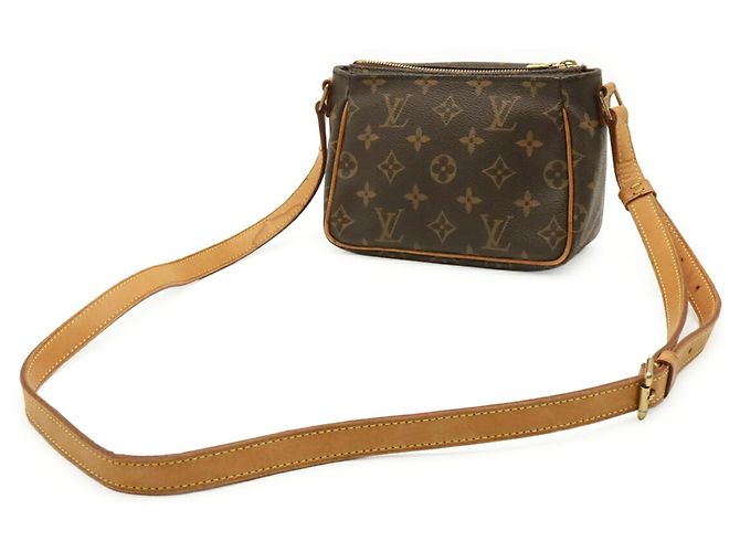 Borsa a Spalla Louis Vuitton Monogram Vivacite PM Pochette Marrone - vista 3