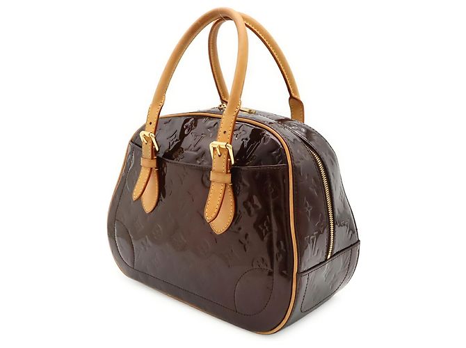 Borsa Louis Vuitton Monogram Vernis Summit Drive Bordò - vista 3