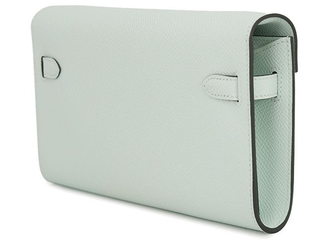 Hermès Portafoglio Hermes Kelly Long To Go in pelle Epsom Vert Peppermint - vista 2