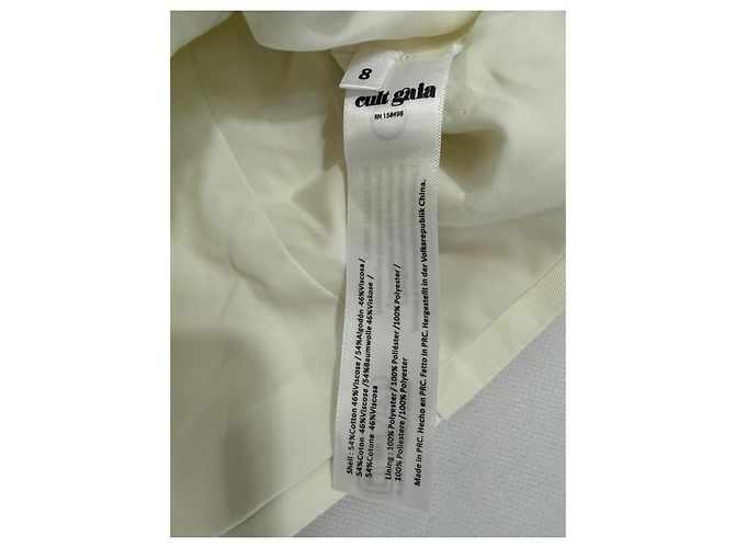 Cult Gaia Top blanco cuello halter - vista 3