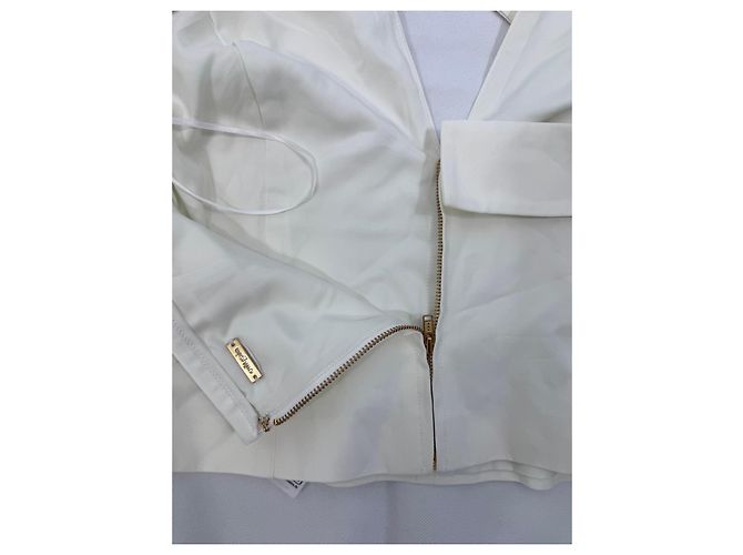 Cult Gaia Top blanco cuello halter - vista 4