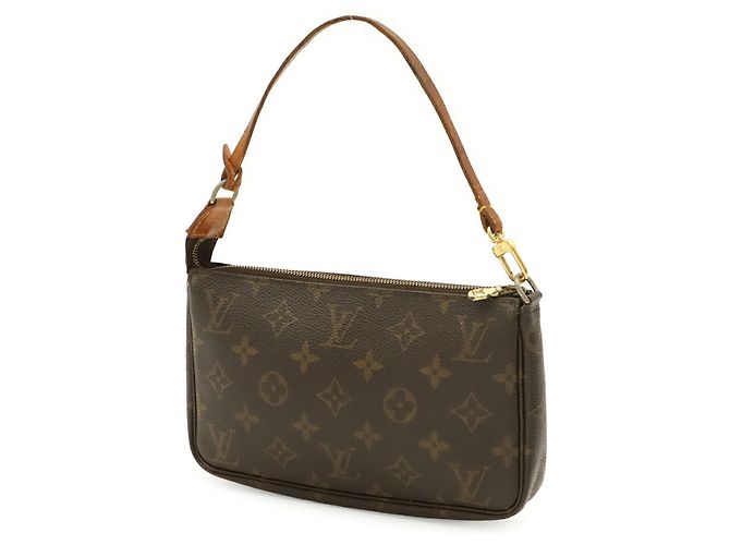 Borsa a mano Louis Vuitton Monogram Pochette Accessoires Marrone - vista 3
