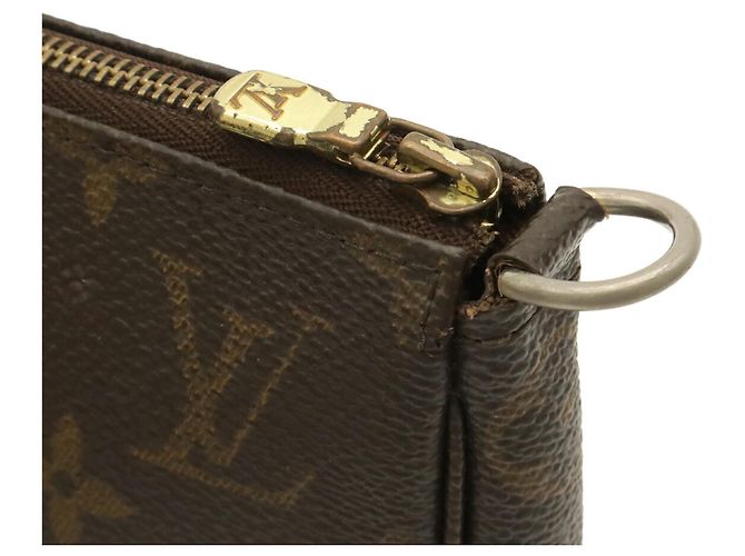 Borsa a mano Louis Vuitton Monogram Pochette Accessoires Marrone - vista 8