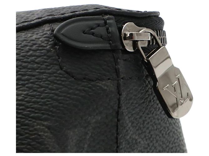 Pochette borsa Louis Vuitton Monogram Eclipse Cube de Orangement PM Marrone Nero - vista 5