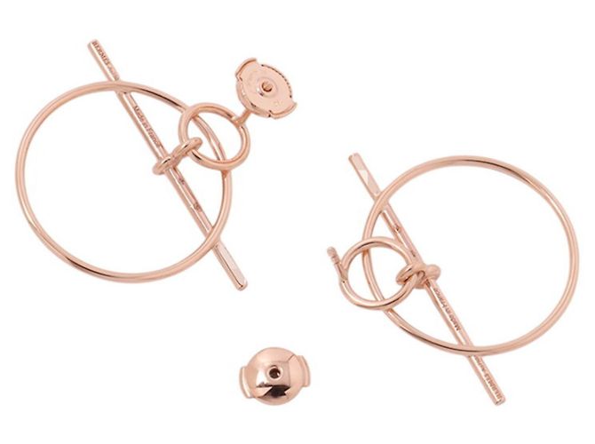 Hermès Boucles d'oreilles Loop Echappé PM Hermes - vue 3