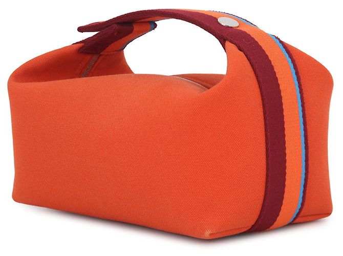 Hermès Pochette Kara Hermes in tela Feu Rosso - vista 2