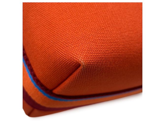 Hermès Pochette Kara Hermes in tela Feu Rosso - vista 6