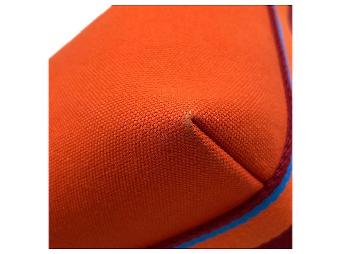 Hermès Pochette Kara Hermes in tela Feu Rosso - vista 7