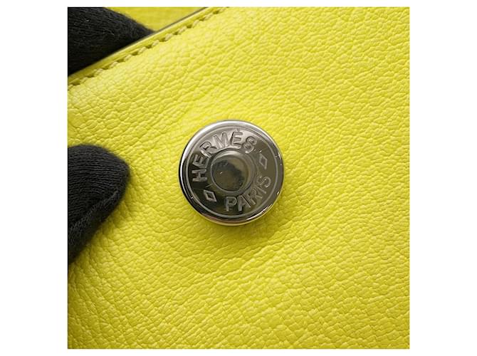 Hermès Clutch Hermes Opli Lime D'oro - vista 15