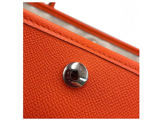 Hermès Borsa Tote Hermes Garden PM in Feu Rosso - vista 10