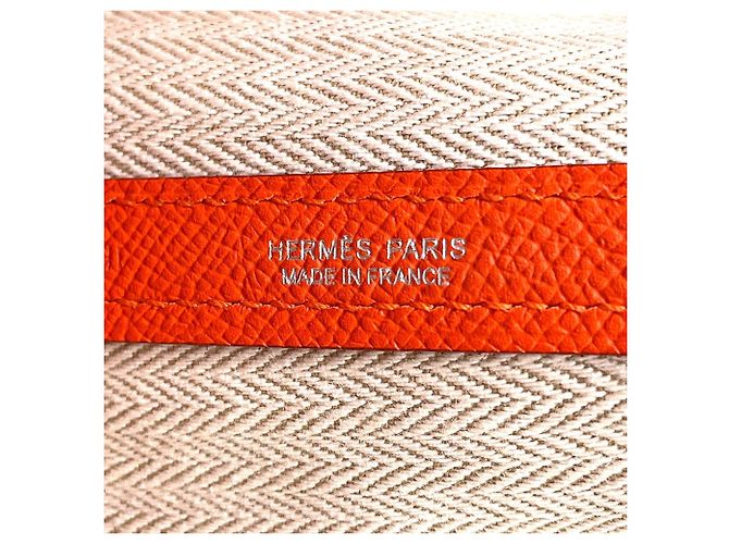 Hermès Borsa Tote Hermes Garden PM in Feu Rosso - vista 16