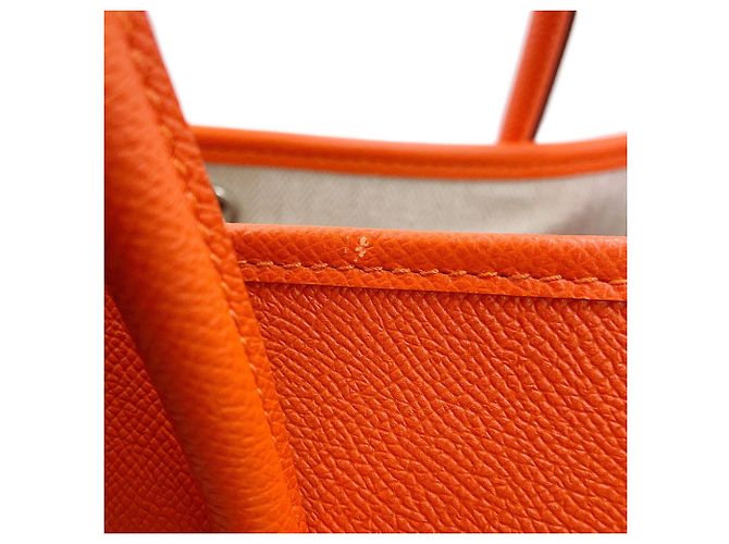 Hermès Borsa Tote Hermes Garden PM in Feu Rosso - vista 6