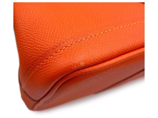 Hermès Borsa Tote Hermes Garden PM in Feu Rosso - vista 7