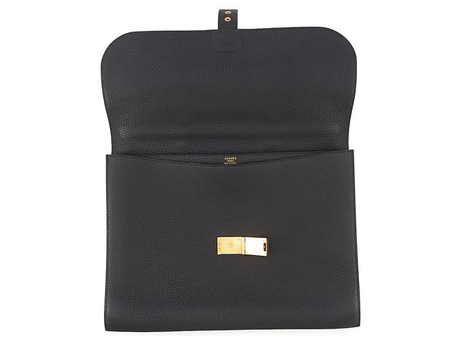 Hermès Hermes Sac à Dépêches 38 Handbag Nero - vista 5