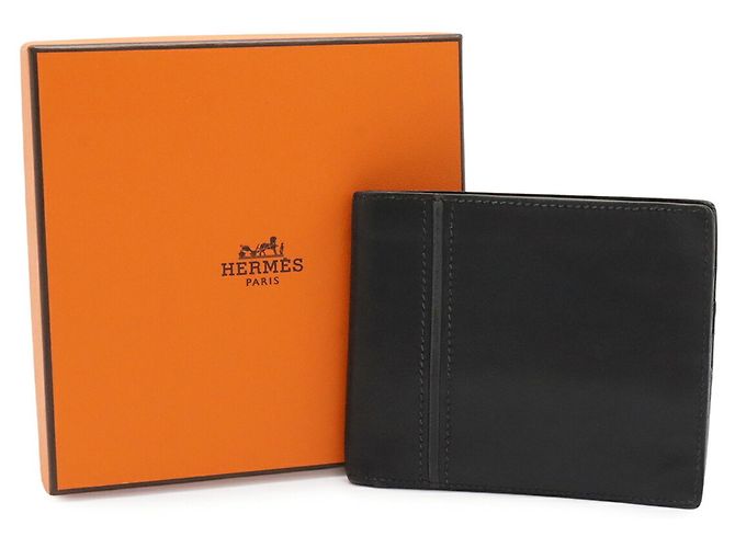 Hermès Hermes MC2 Copernicus Bi-Fold Wallet Black - view 9