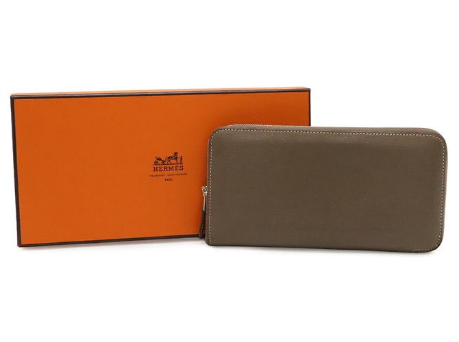 Hermès Cartera larga Azap Hermes en gris Etoupe Gris pardo - vista 10