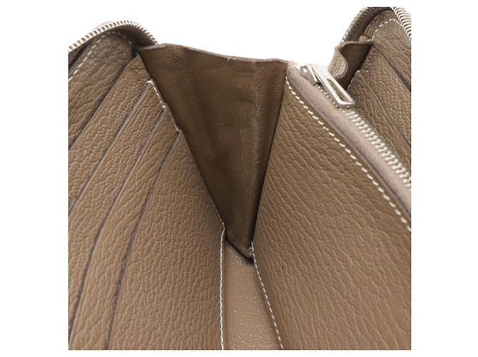 Hermès Cartera larga Azap Hermes en gris Etoupe Gris pardo - vista 8