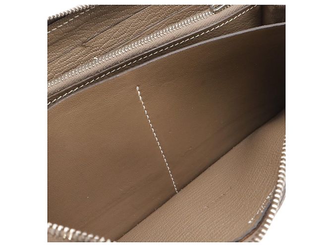 Hermès Cartera larga Azap Hermes en gris Etoupe Gris pardo - vista 9