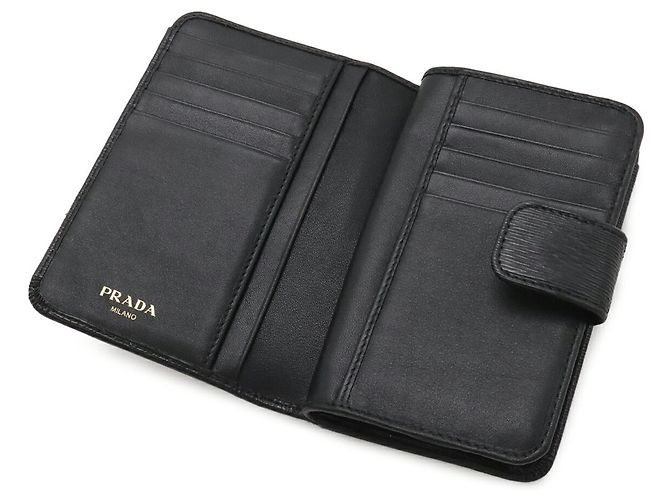 Prada Vite L'Wallet (Bi-fold) Black - view 7