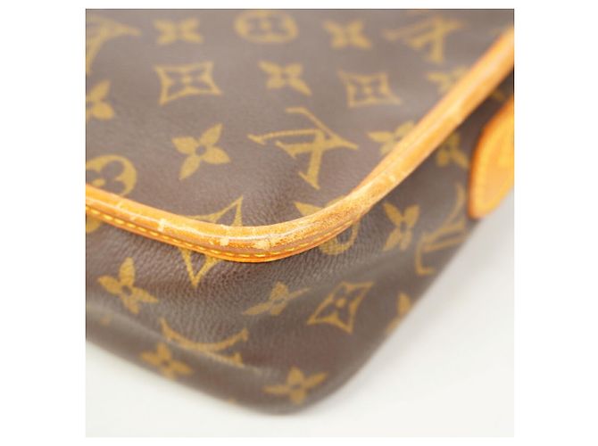 Louis Vuitton Monogram Gibeciere MM Schultertasche Braun - Ansicht 11