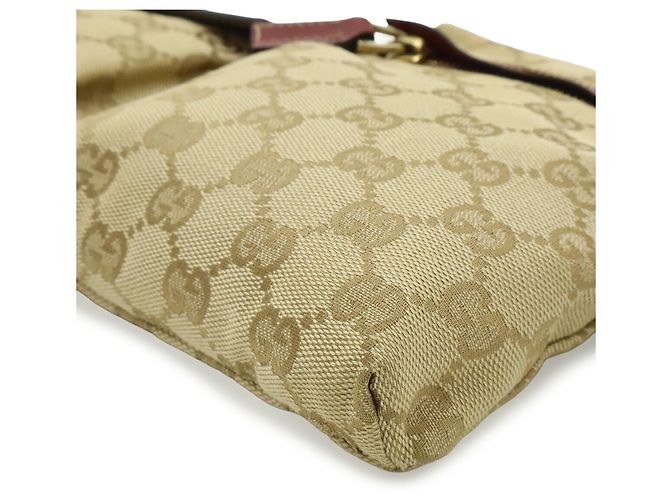 Borsa Gucci GG Canvas Sherry Line Rosso Beige - vista 4