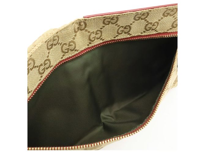 Borsa Gucci GG Canvas Sherry Line Rosso Beige - vista 6