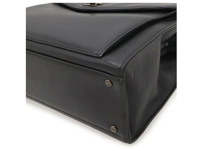 Borsa Tote Chanel in pelle nera con manico a catena Nero - vista 4