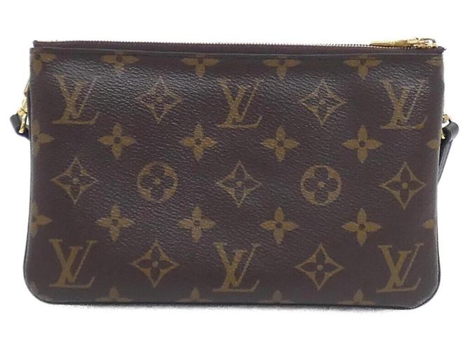 Borsa a tracolla Pochette Double Zip Monogram Giant Louis Vuitton Marrone - vista 2