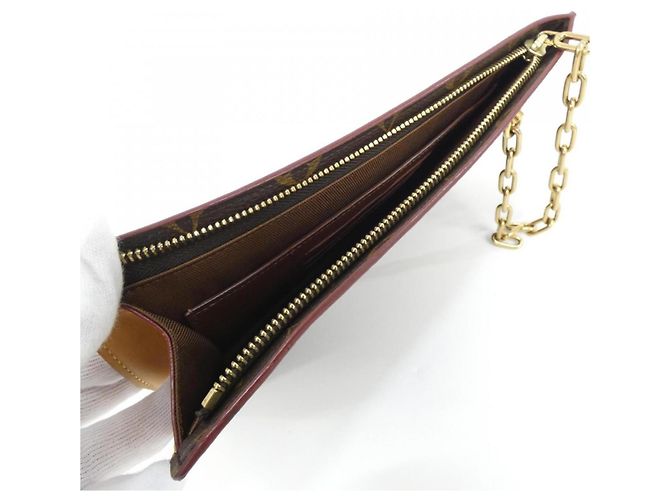 Louis Vuitton Monogram Chain Clutch M55646 Marrone - vista 5